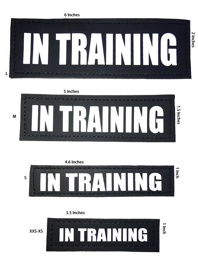 Albcorp Reflective In Training Patches with Hook Backing for Service Animal Vests /Harnesses Medium (5 X 1.5) Inch - Image 2